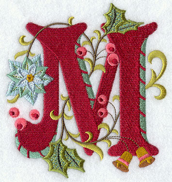 Jacobean Christmas Letter M - 5 Inch