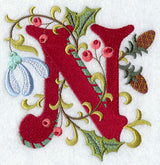 Jacobean Christmas Letter N - 5 Inch