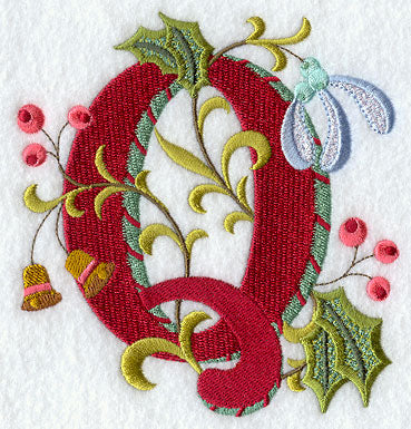 Jacobean Christmas Letter Q - 5 Inch