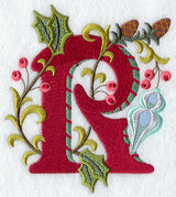 Jacobean Christmas Letter R - 5 Inch