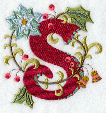 Jacobean Christmas Letter S - 5 Inch