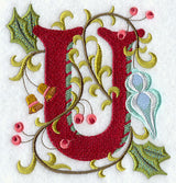 Jacobean Christmas Letter U - 5 Inch