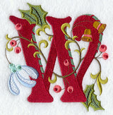 Jacobean Christmas Letter W - 5 Inch