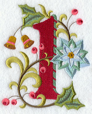 Jacobean Christmas Number 1 - 5 Inch