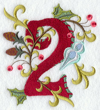 Jacobean Christmas Number 2 - 5 Inch