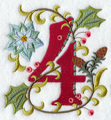 Jacobean Christmas Number 4 - 5 Inch