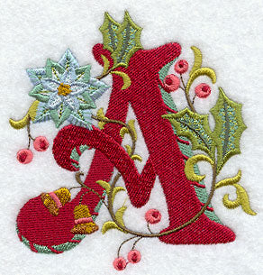 Jacobean Christmas Letter A - 5 Inch