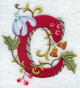 Jacobean Christmas Letter C - 5 Inch