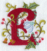 Jacobean Christmas Letter E - 5 Inch