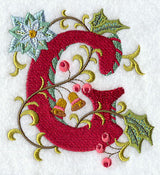 Jacobean Christmas Letter G - 5 Inch