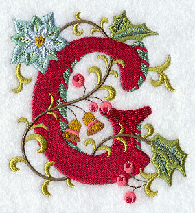 Jacobean Christmas Letter G - 5 Inch