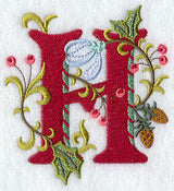 Jacobean Christmas Letter H - 5 Inch