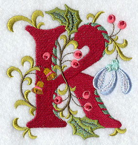 Jacobean Christmas Letter K - 5 Inch