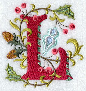 Jacobean Christmas Letter L - 5 Inch