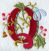 Jacobean Christmas Letter Q - 5 Inch