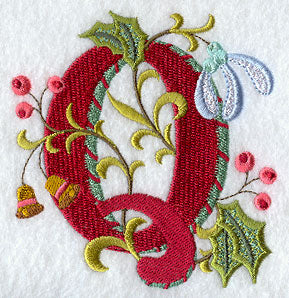 Jacobean Christmas Letter Q - 5 Inch
