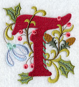 Jacobean Christmas Letter T - 5 Inch
