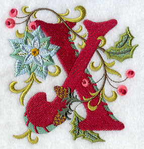 Jacobean Christmas Letter X - 5 Inch
