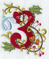 Jacobean Christmas Number 3 - 5 Inch