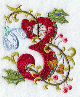 Jacobean Christmas Number 3 - 5 Inch