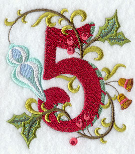 Jacobean Christmas Number 5 - 5 Inch