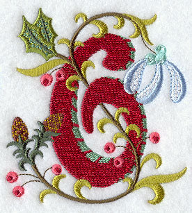 Jacobean Christmas Number 6 - 5 Inch