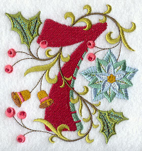 Jacobean Christmas Number 7 - 5 Inch