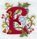 Jacobean Christmas Letter E - 5 Inch