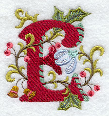 Jacobean Christmas Letter E - 5 Inch