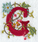 Jacobean Christmas Letter G - 5 Inch