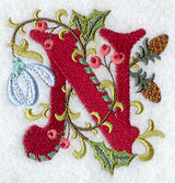 Jacobean Christmas Letter N - 5 Inch