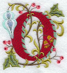 Jacobean Christmas Letter O - 5 Inch