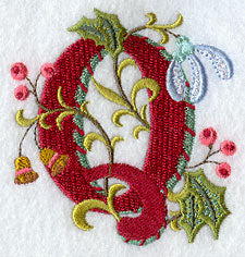 Jacobean Christmas Letter Q - 5 Inch