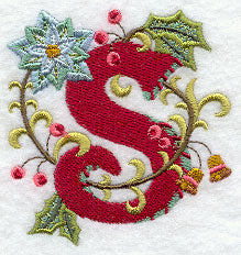 Jacobean Christmas Letter S - 5 Inch