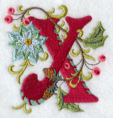 Jacobean Christmas Letter X - 5 Inch