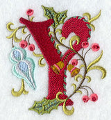 Jacobean Christmas Letter Y - 5 Inch