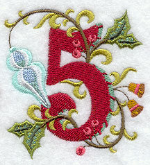 Jacobean Christmas Number 5 - 5 Inch