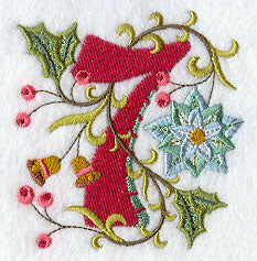 Jacobean Christmas Number 7 - 5 Inch