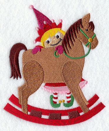 Peek-a-Boo Elf - Rocking horse
