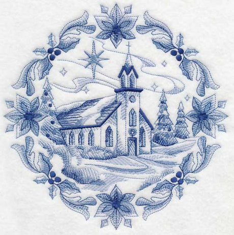 Delft Blue Christmas Church