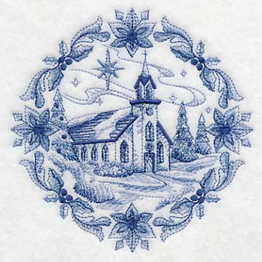 Delft Blue Christmas Church