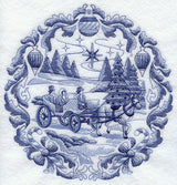 Delft Blue Christmas Carriage