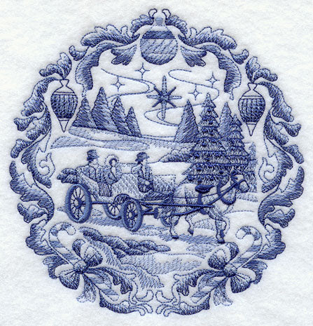 Delft Blue Christmas Carriage
