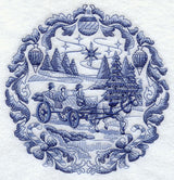 Delft Blue Christmas Carriage