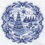 Delft Blue Christmas Snowman