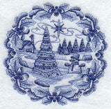 Delft Blue Christmas Snowman