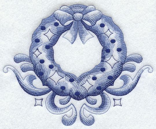 Delft Blue Christmas Wreath
