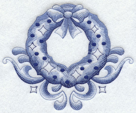 Delft Blue Christmas Wreath