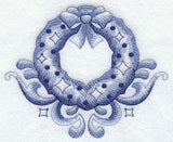 Delft Blue Christmas Wreath
