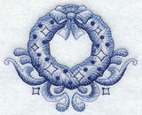 Delft Blue Christmas Wreath